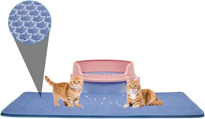 Cat Litter Mat (Blue) Large