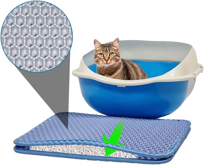 Cat Litter Mat (Blue) Small