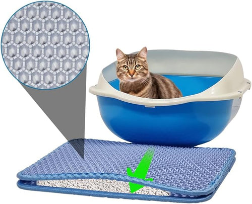 Cat Litter Mat (Blue) Small
