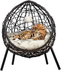 Cat Bed - Oval with Stand (Black)