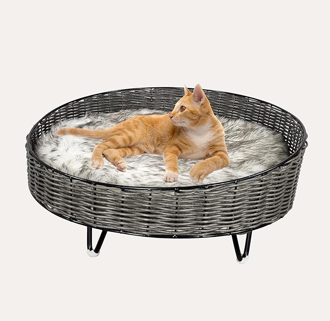 Cat Bed - Round Plate (Black)