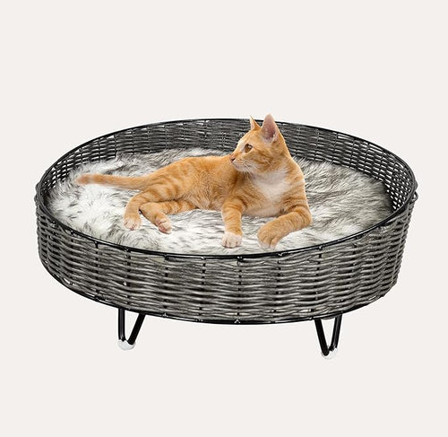 Cat Bed - Round Plate (Black)