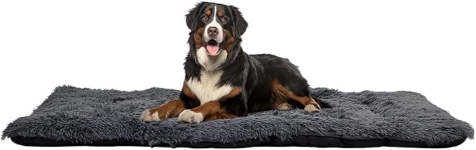 Pet Bed - Fur Rectangle (Dark Grey)