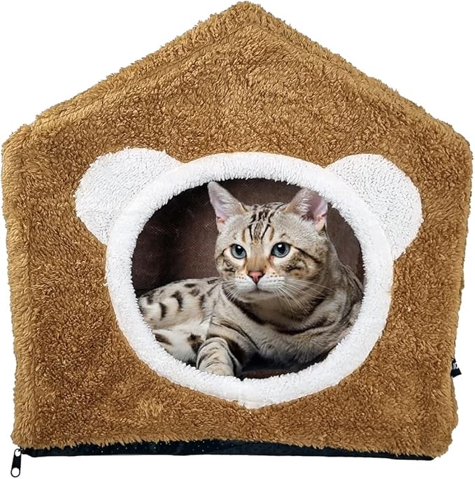 Cat Bed - Brown House Fur
