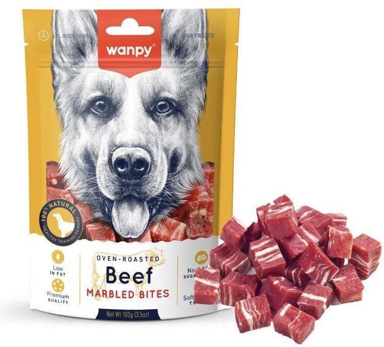 Wanpy Beefy Delicious Beef Cubes Dog Treats