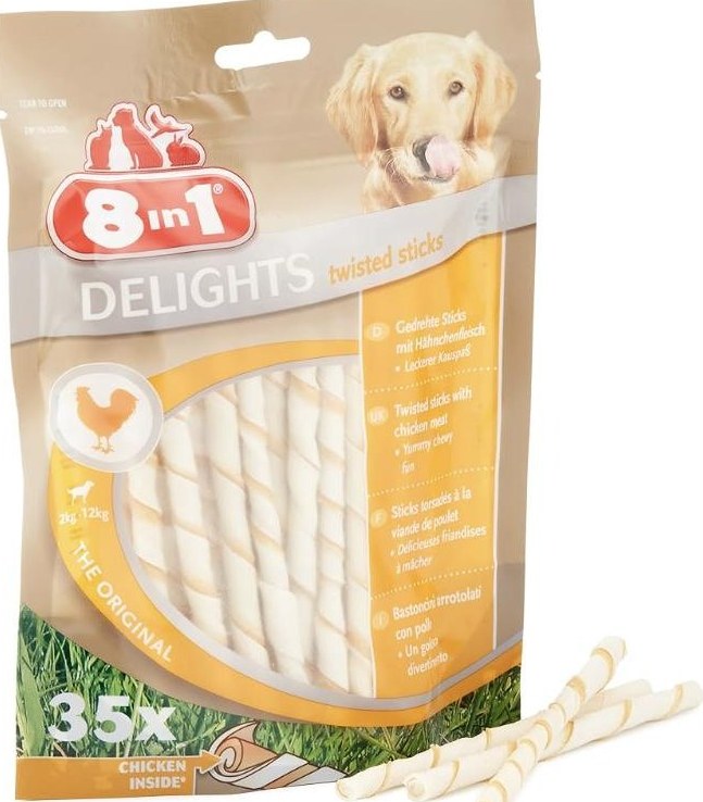 8in1 Delights Chicken Twists Dog Treats